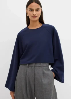 bonprix Shirts & Tops^Cape-Langarmshirt dunkelblau