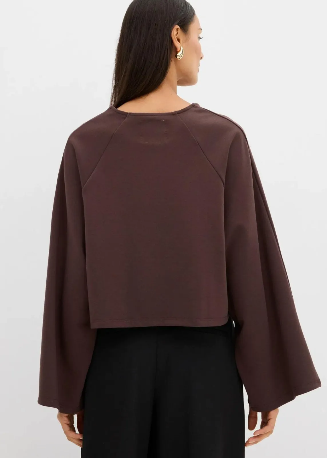 bonprix Shirts & Tops^Cape-Langarmshirt dunkelbraun