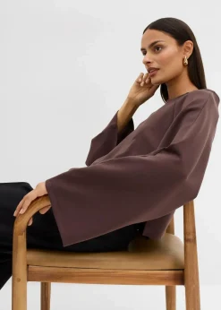 bonprix Shirts & Tops^Cape-Langarmshirt dunkelbraun
