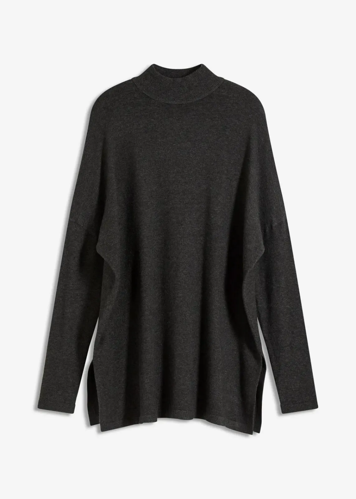 bonprix Pullover & Strickjacken|Strickmode^Cape-Pullover aus aus softem Viskose-Mix anthrazit meliert meliert