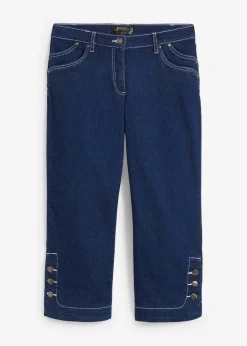 bonprix Jeans|Bekleidung·Shirts & Tops^Capri Jeans Mid Waist blue stone