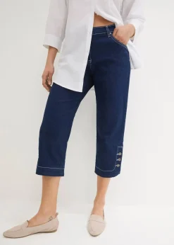 bonprix Jeans|Bekleidung·Shirts & Tops^Capri Jeans Mid Waist blue stone