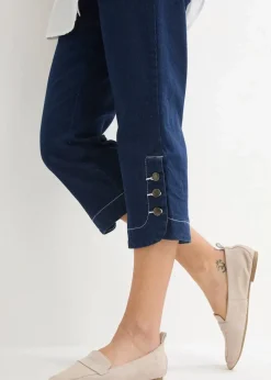 bonprix Jeans|Bekleidung·Shirts & Tops^Capri Jeans Mid Waist blue stone