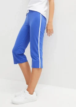 bonprix Hosen|Sportbekleidung^Capri-Hose aus Baumwolle mit Stretch (2er Pack) edelsteinblau + schwarz