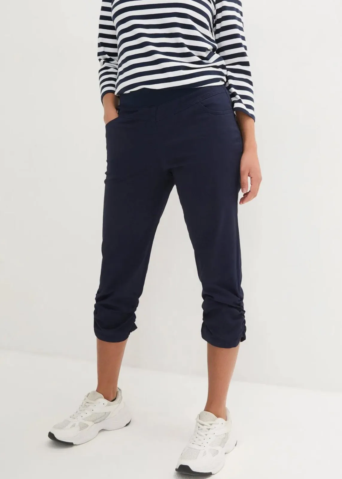 bonprix Hosen|Bekleidung·Kleider^Capri-Hose aus Baumwoll-Mix dunkelblau