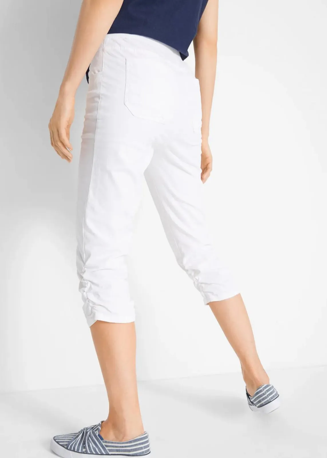 bonprix Hosen|Bekleidung·Kleider^Capri-Hose aus Baumwoll-Mix weiß