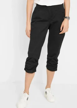 bonprix Bekleidung·Kleider|Hosen^Capri-Hose aus Baumwoll-Mix schwarz