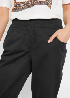 bonprix Bekleidung·Kleider|Hosen^Capri-Hose aus Baumwoll-Mix schwarz