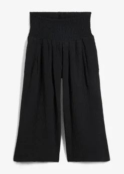 bonprix Bekleidung·Kleider|Hosen^Capri-Hose aus softem Musselin schwarz