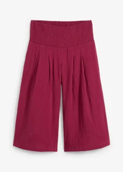 bonprix Hosen|Bekleidung·Kleider^Capri-Hose aus softem Musselin rhododendronrot
