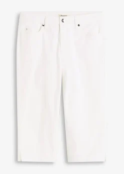 bonprix Bekleidung·Kleider|Hosen^Capri-Hose mit Bequembund weiß