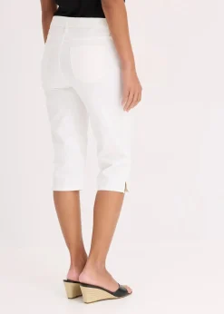 bonprix Bekleidung·Kleider|Hosen^Capri-Hose mit Bequembund weiß