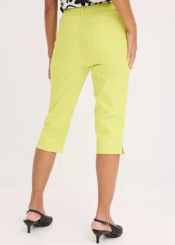 bonprix Hosen|Bekleidung·Kleider^Capri-Hose mit Bequembund zitrusgelb