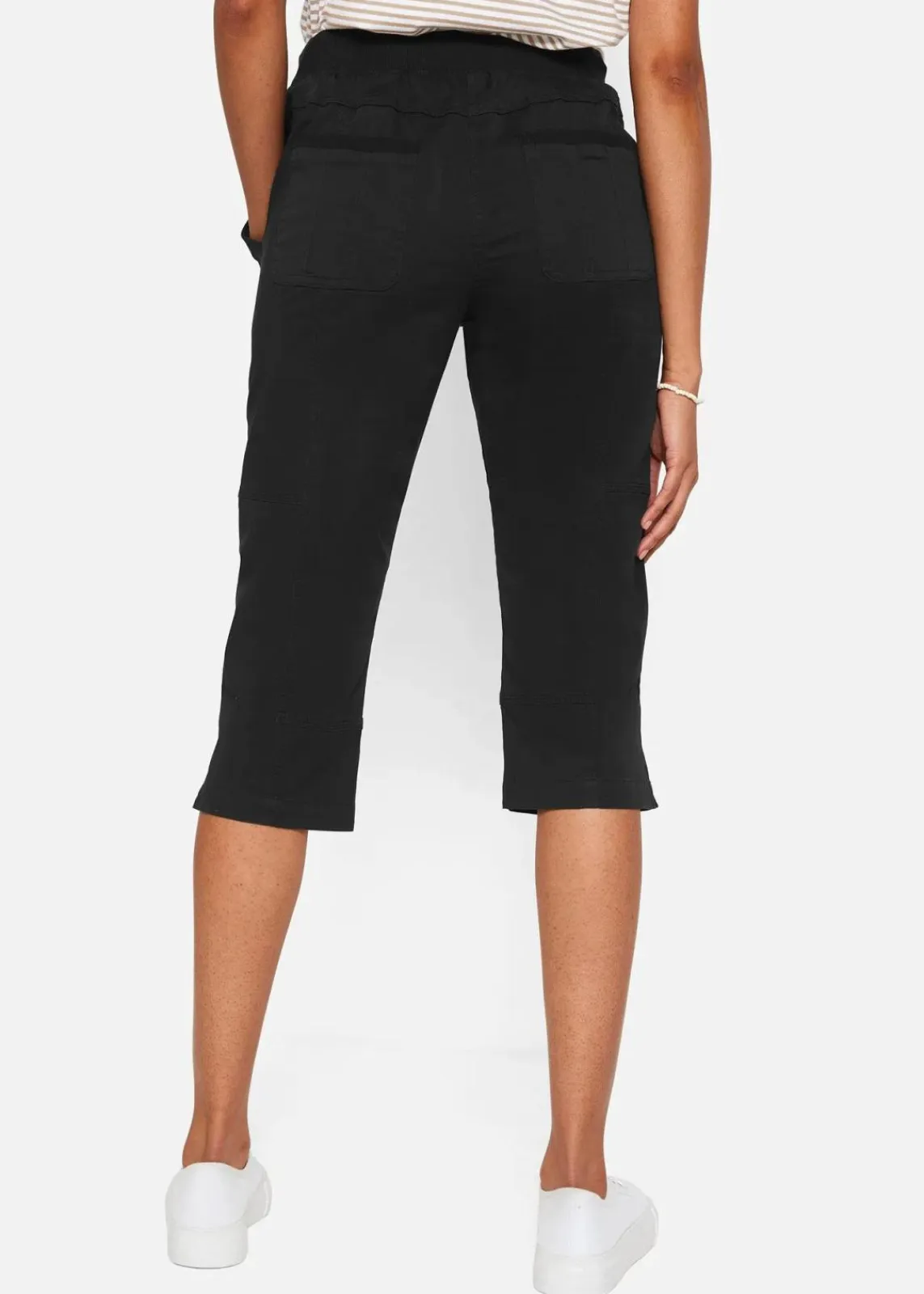 bonprix Bekleidung·Kleider|Hosen^Caprihose mit Bindeband schwarz