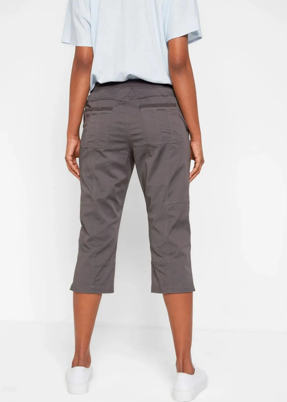 bonprix Hosen|Bekleidung·Kleider^Caprihose mit Bindeband rauchgrau