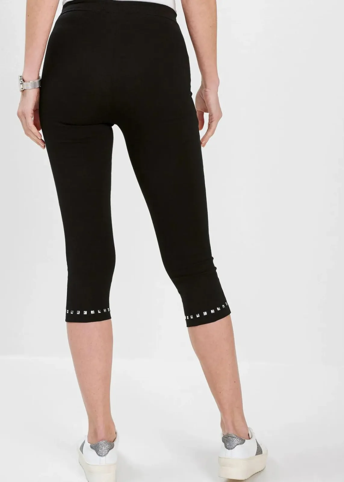 bonprix Bekleidung·Kleider|Hosen^Capri-Leggings schwarz/silber