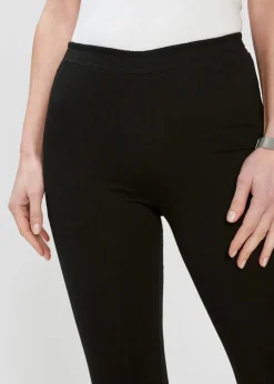 bonprix Bekleidung·Kleider|Hosen^Capri-Leggings schwarz/silber