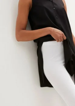 bonprix Hosen^Capri-Leggings aus Bio-Baumwolle weiß