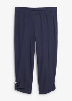 bonprix Hosen^Capri-Leggings aus Bio-Baumwolle dunkelblau