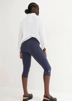 bonprix Hosen^Capri-Leggings aus Bio-Baumwolle dunkelblau
