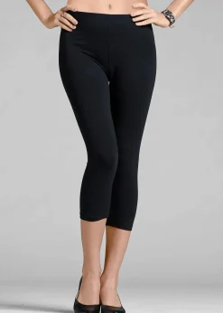 bonprix Hosen|Basics^Capri-Leggings (2er-Pack) schwarz+schwarz