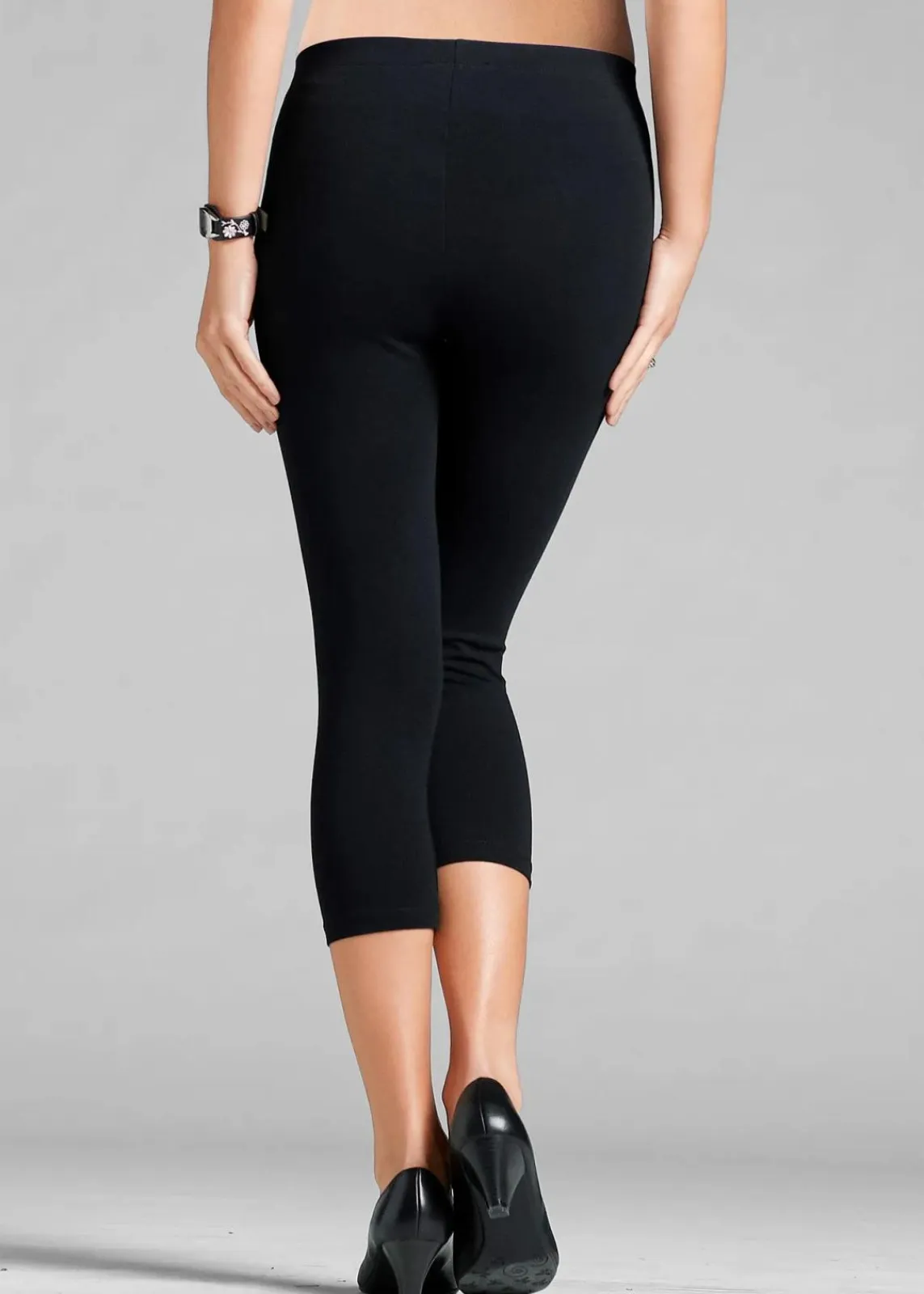 bonprix Hosen|Basics^Capri-Leggings (2er-Pack) schwarz+schwarz