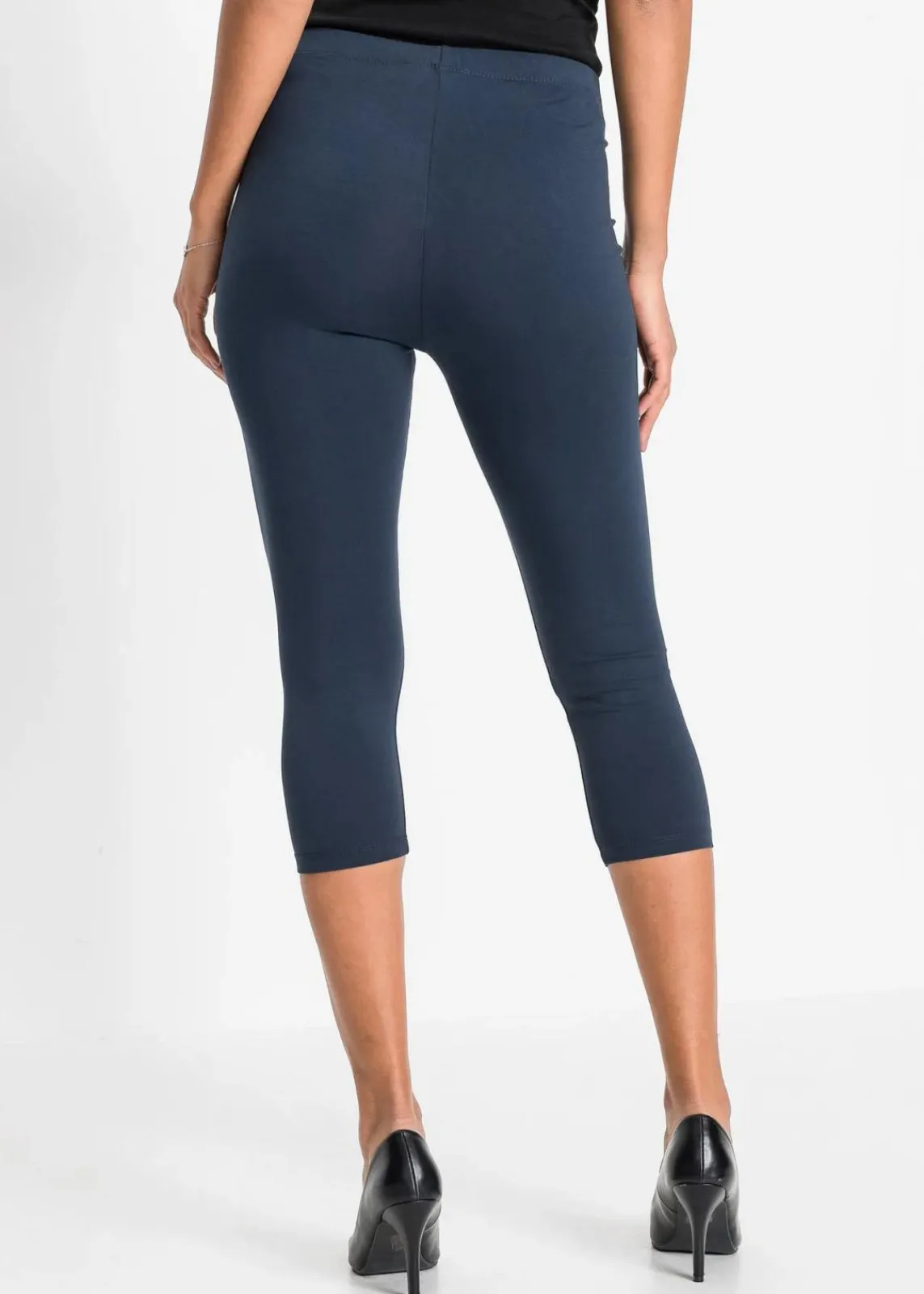 bonprix Hosen|Basics^Capri-Leggings (2er-Pack) dunkelblau+türkis
