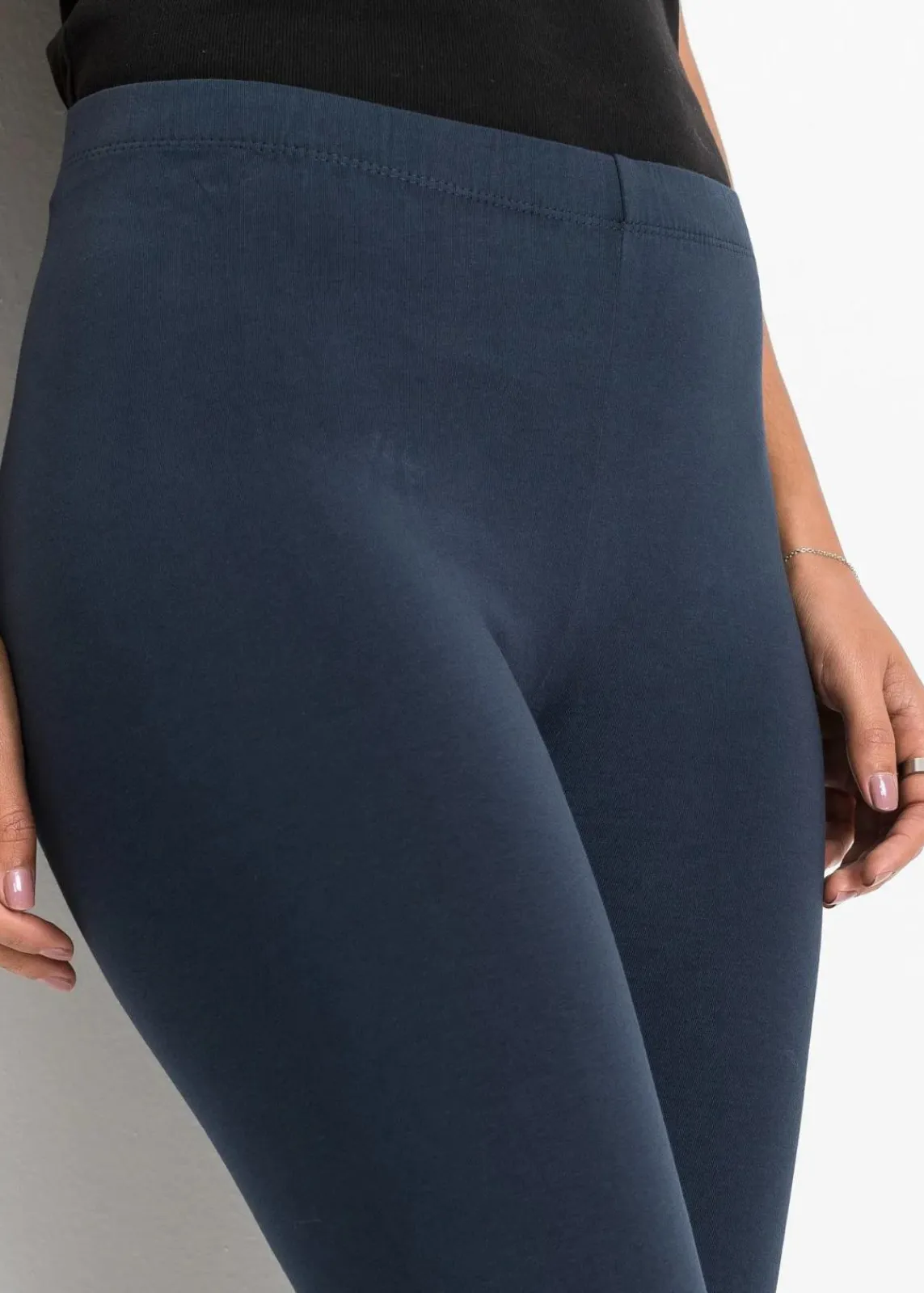 bonprix Hosen|Basics^Capri-Leggings (2er-Pack) dunkelblau+türkis