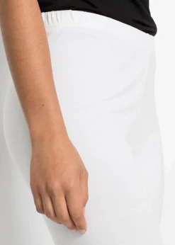 bonprix Hosen|Basics^Capri-Leggings (2er-Pack) weiss+schwarz