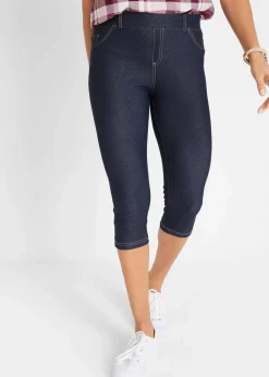 bonprix Bekleidung·Kleider|Hosen^Capri-Leggings in Jeansoptik blau