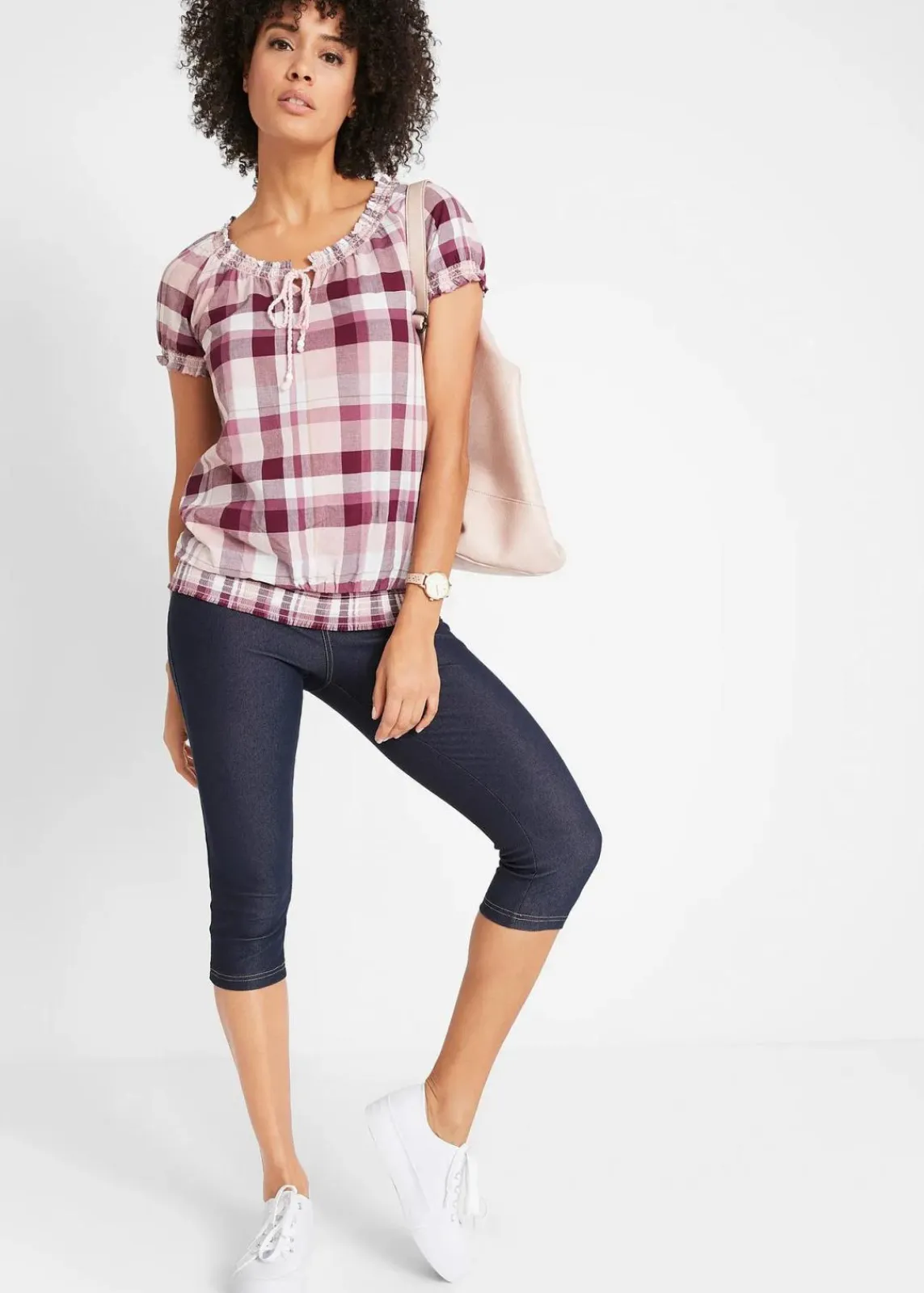 bonprix Bekleidung·Kleider|Hosen^Capri-Leggings in Jeansoptik blau