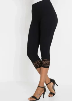 bonprix Bekleidung·Kleider|Hosen^Capri-Leggings mit Bio-Baumwolle schwarz