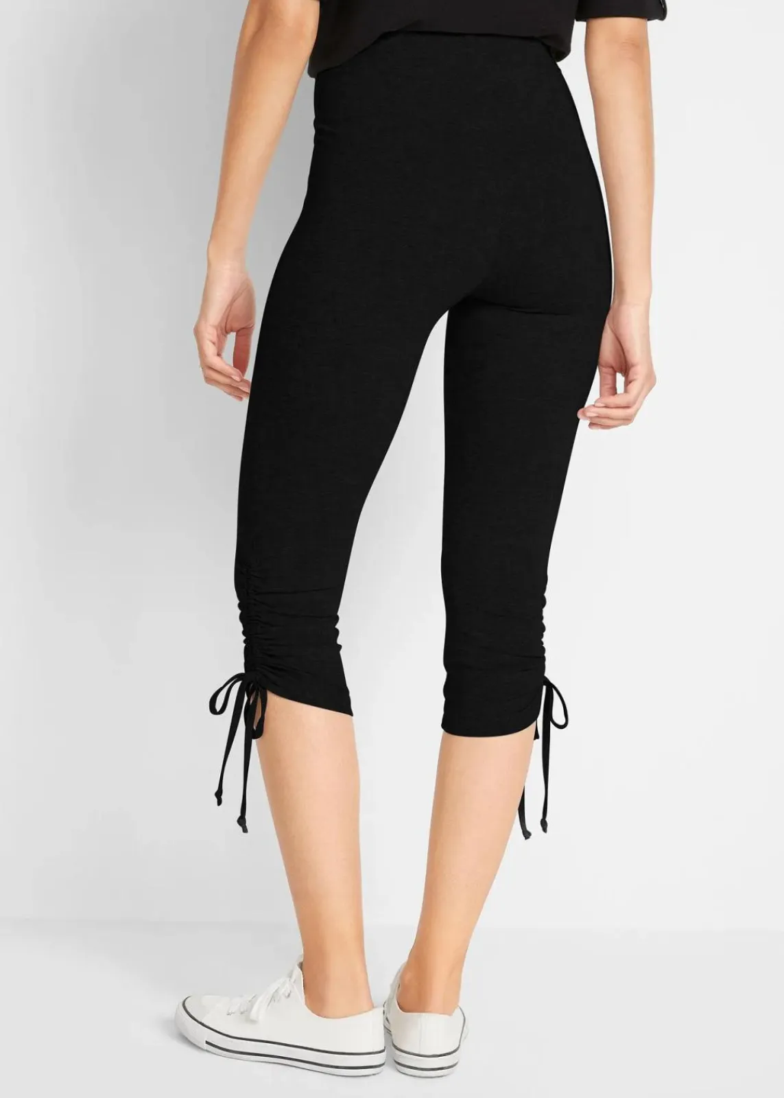 bonprix Bekleidung·Kleider|Hosen^Capri-Leggings mit Raffung (2er Pack) schwarz+schwarz