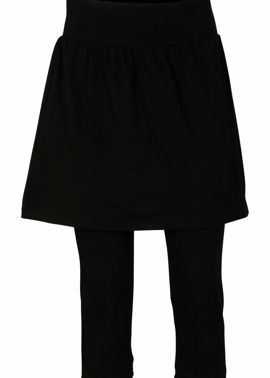 bonprix Bekleidung·Kleider|Nachhaltigere Materialien^Capri-Leggings mit Rock aus elastischem Baumwoll-Mix schwarz