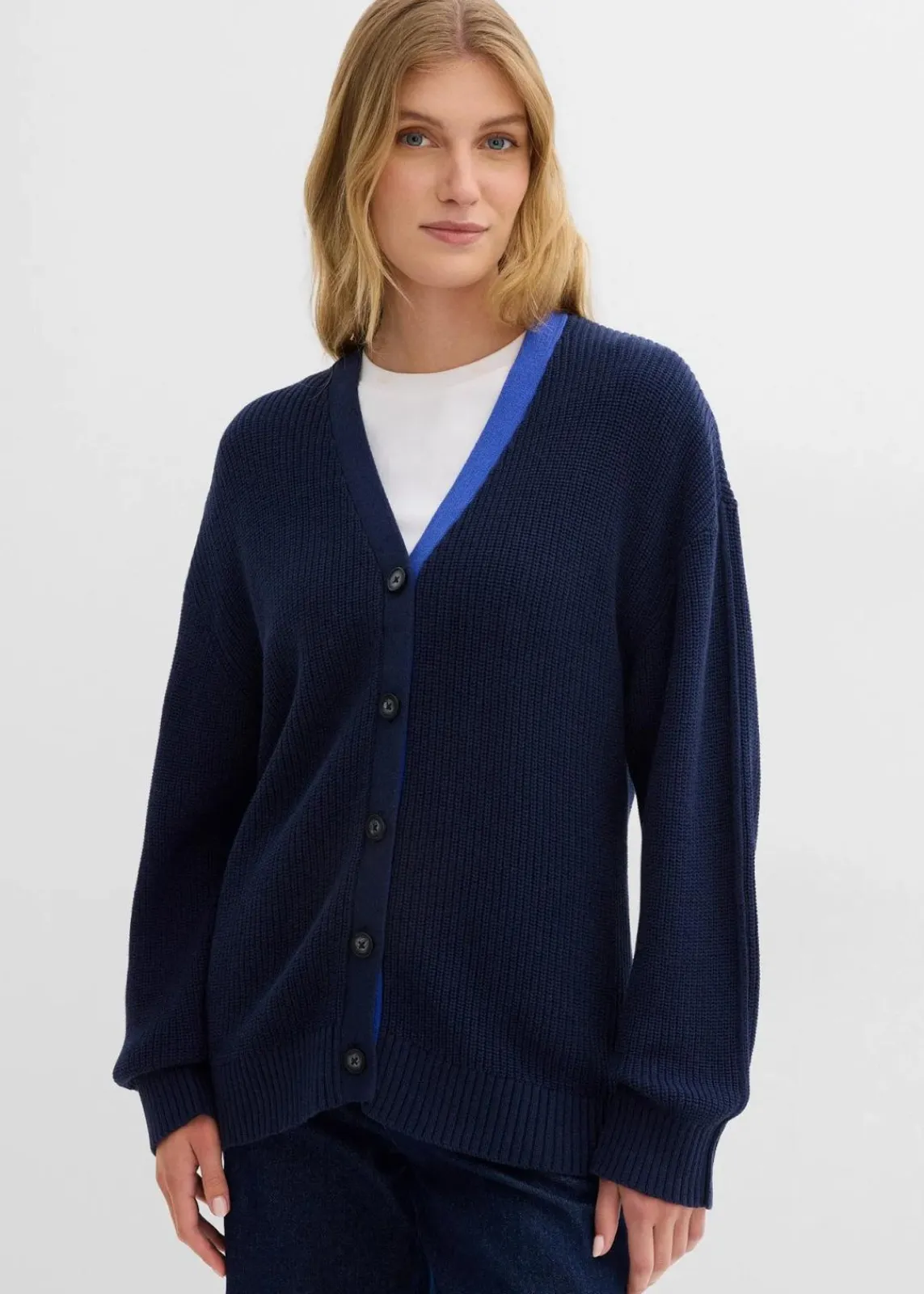 bonprix Bekleidung·Umstandsmode|Bekleidung·Jeans^Cardigan aus reiner Baumwolle dunkelblau/edelsteinblau
