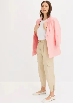 bonprix Bekleidung·Kleider|Hosen^Cargohose aus Baumwolle mit Stretch grünbeige