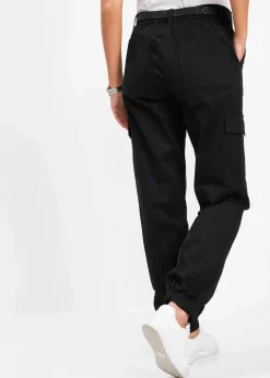 bonprix Bekleidung·Kleider|Hosen^Cargo-Hose aus Baumwolle mit Stretch schwarz