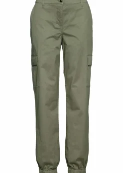 bonprix Hosen|Bekleidung·Kleider^Cargo-Hose aus Baumwolle mit Stretch oliv