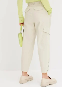 bonprix Hosen|Bekleidung·Kleider^Cargohose aus Baumwolle mit Stretch natur