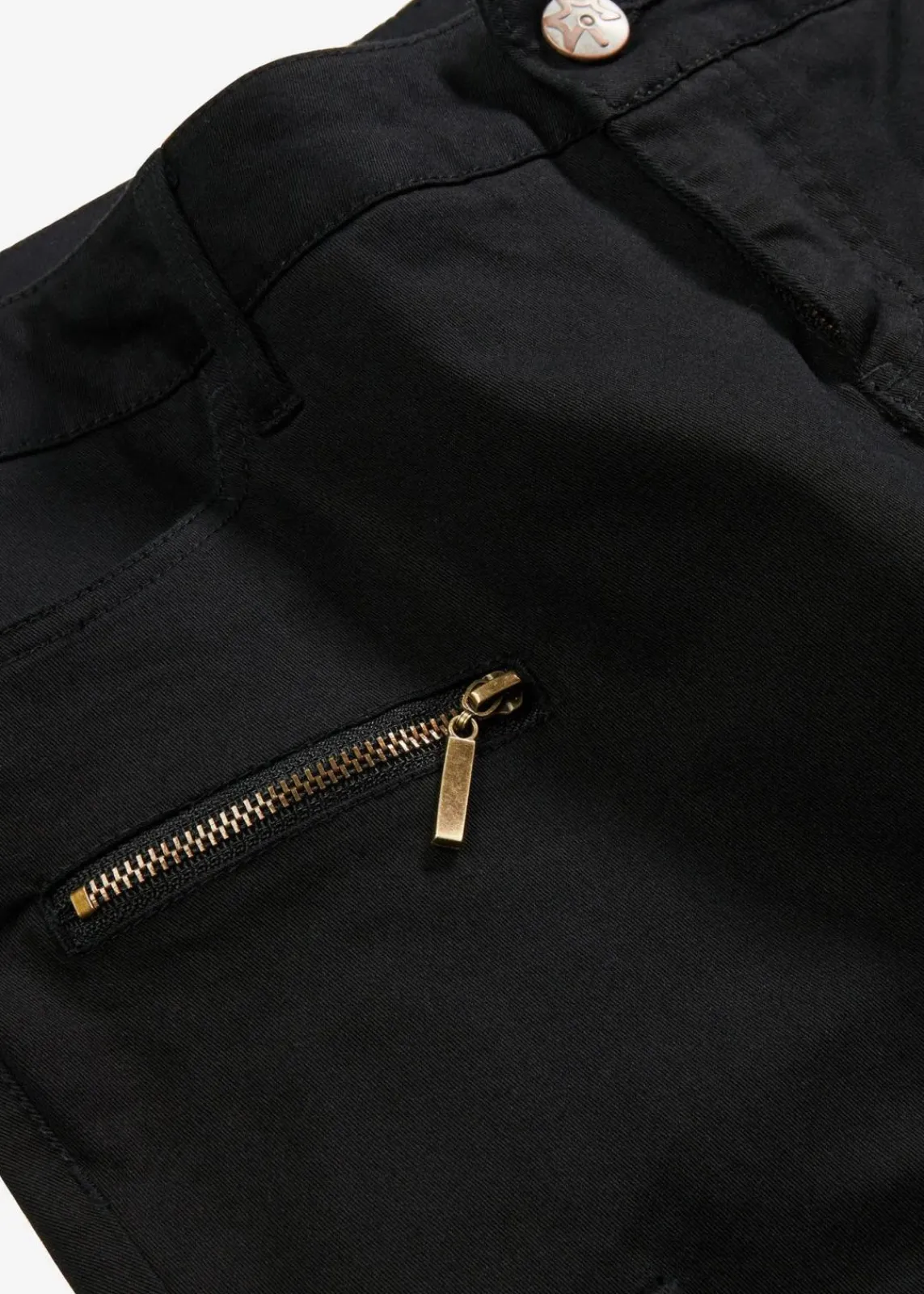 bonprix Hosen^Cargohose aus elastischem Baumwoll-Mix schwarz