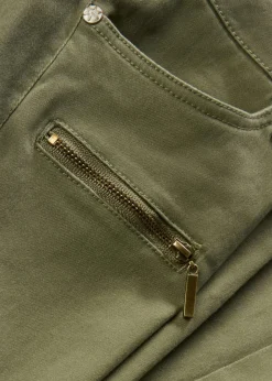 bonprix Hosen^Cargohose aus elastischem Baumwoll-Mix oliv