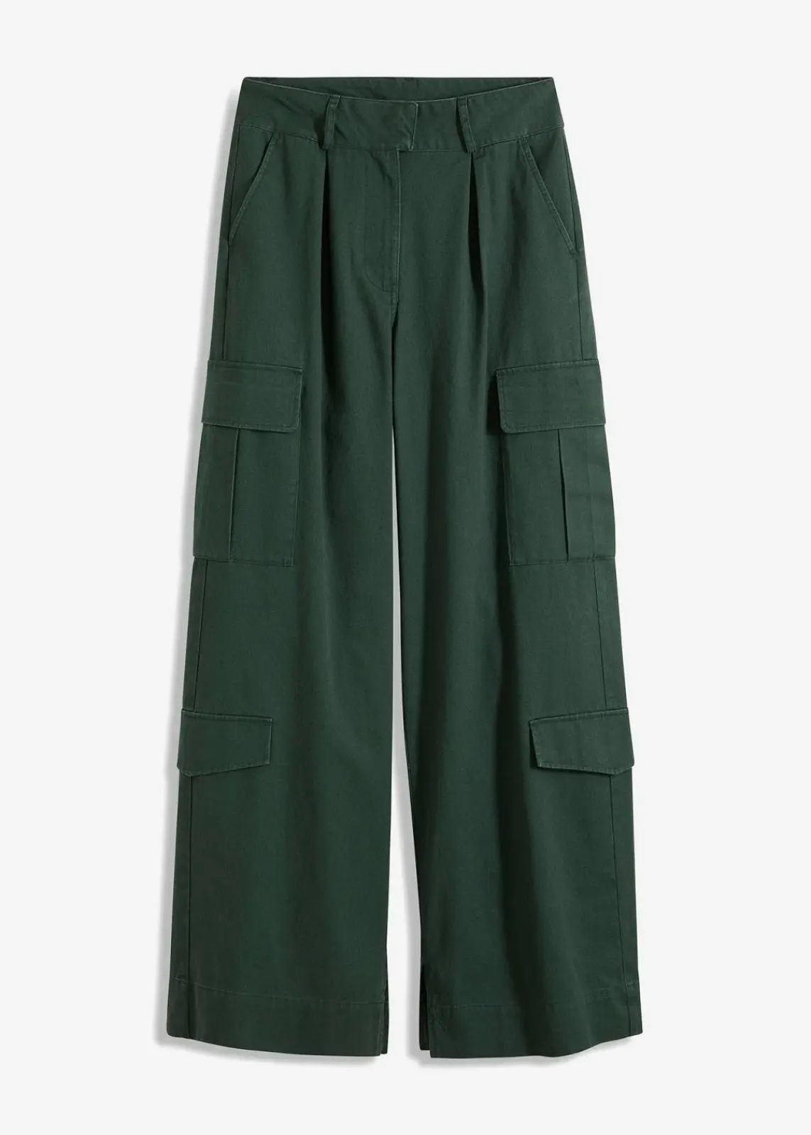 bonprix Bekleidung·Kleider|Hosen^Cargohose aus reiner Baumwolle schattengrün