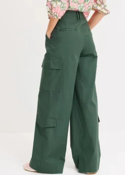 bonprix Bekleidung·Kleider|Hosen^Cargohose aus reiner Baumwolle schattengrün