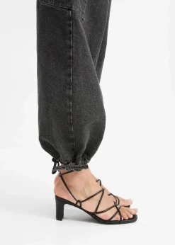 bonprix Jeans^Cargo-Jeans Mid Waist dunkelgrau denim