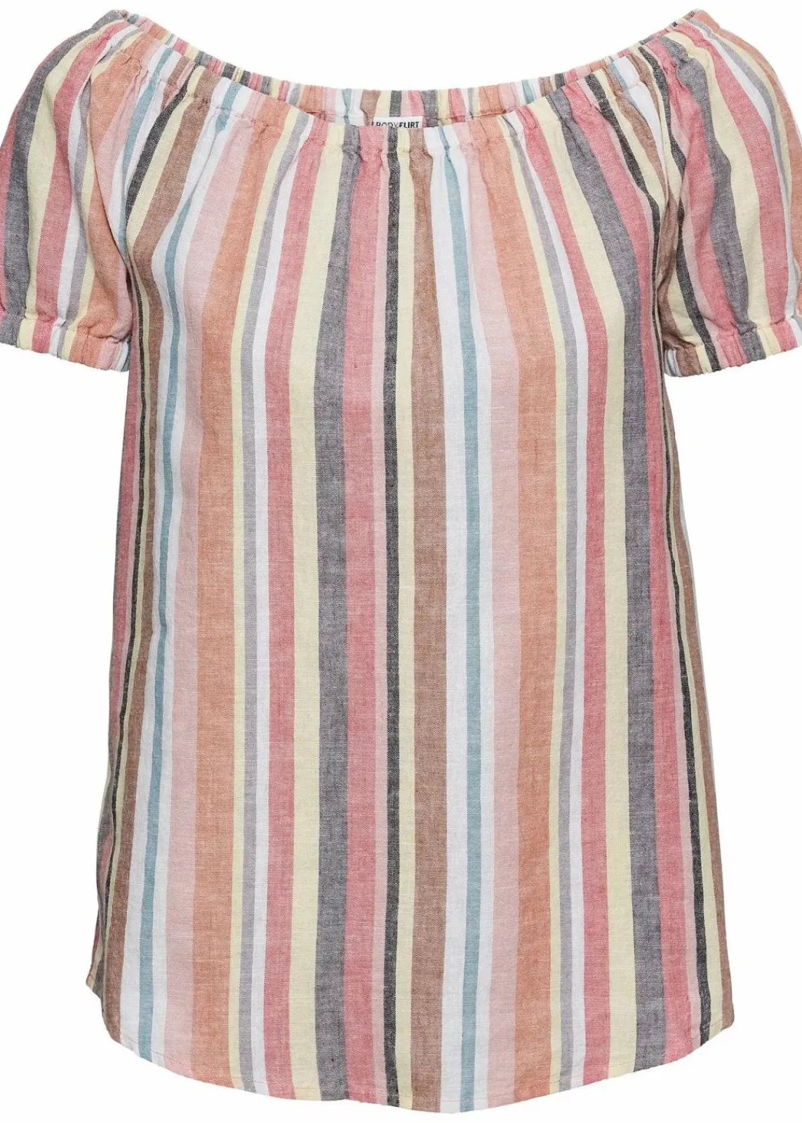 bonprix Bekleidung·Jacken & Mäntel|Blusen & Tuniken^Carmenbluse rot/beige gestreift