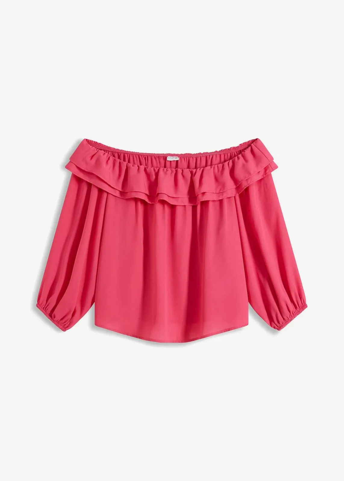 bonprix Bekleidung·Jacken & Mäntel|Blusen & Tuniken^Carmenbluse aus recyceltem Polyester dunkelpink