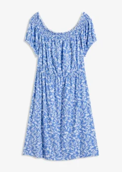 bonprix Bekleidung·Pullover & Strickjacken|Kleider^Carmen-Kleid mittelblau paisley