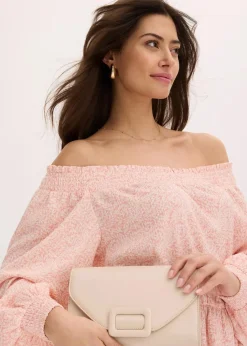 bonprix Kleider|Bekleidung·Pullover & Strickjacken^Carmen-Kleid rosa/weiß floral