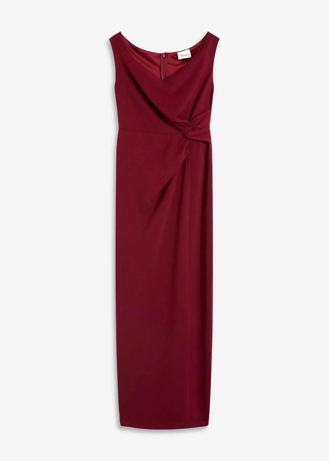 bonprix Bekleidung·Pullover & Strickjacken|Festliche Mode^Carmen-Kleid aus strukturiertem Crepe rubinrot