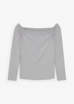 bonprix Shirts & Tops|Nachhaltigere Materialien^Carmenshirt aus leichtem Jersey schattengrau